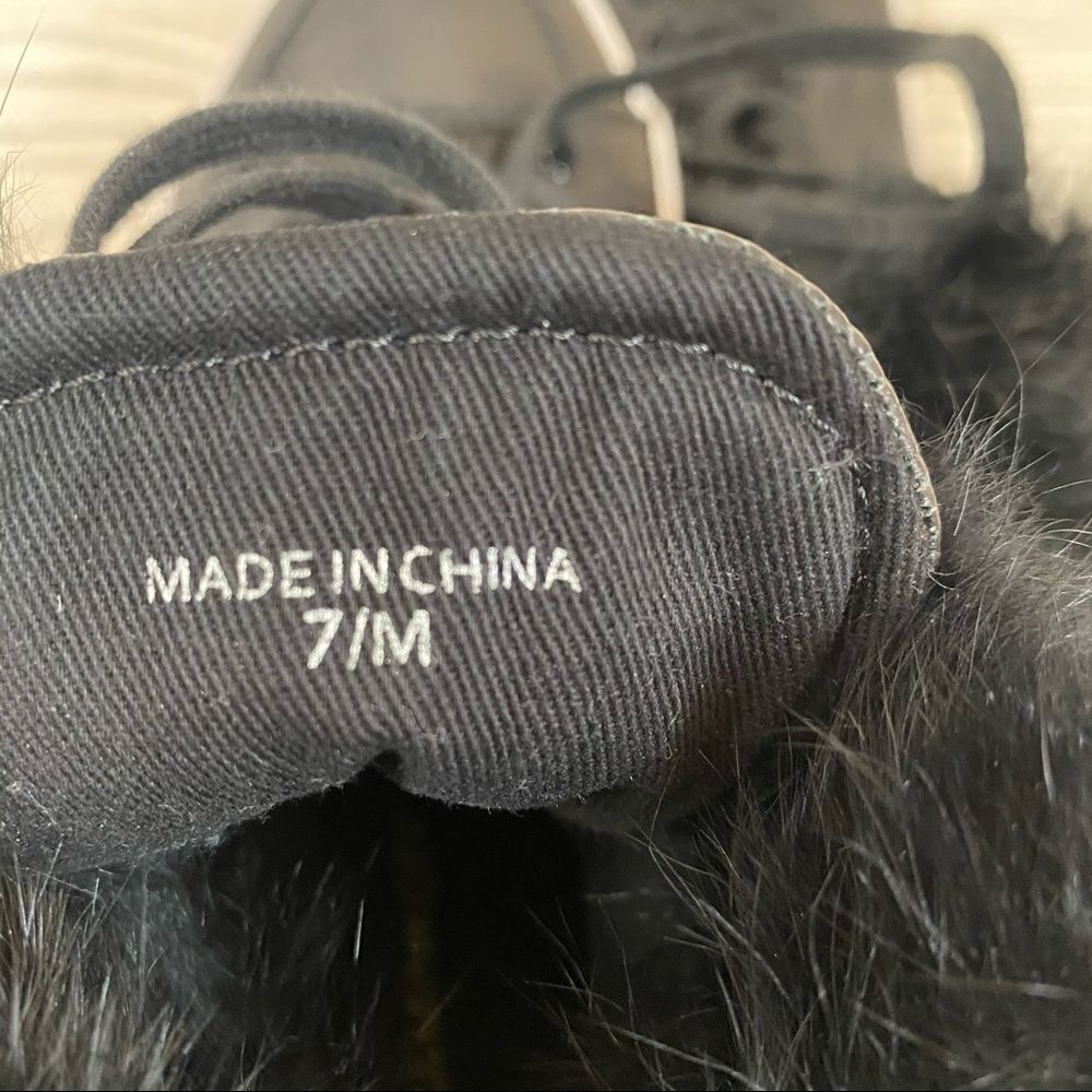Rebecca Minkoff Sasha Leather Fur Trim Sneakers - Picture 14 of 15